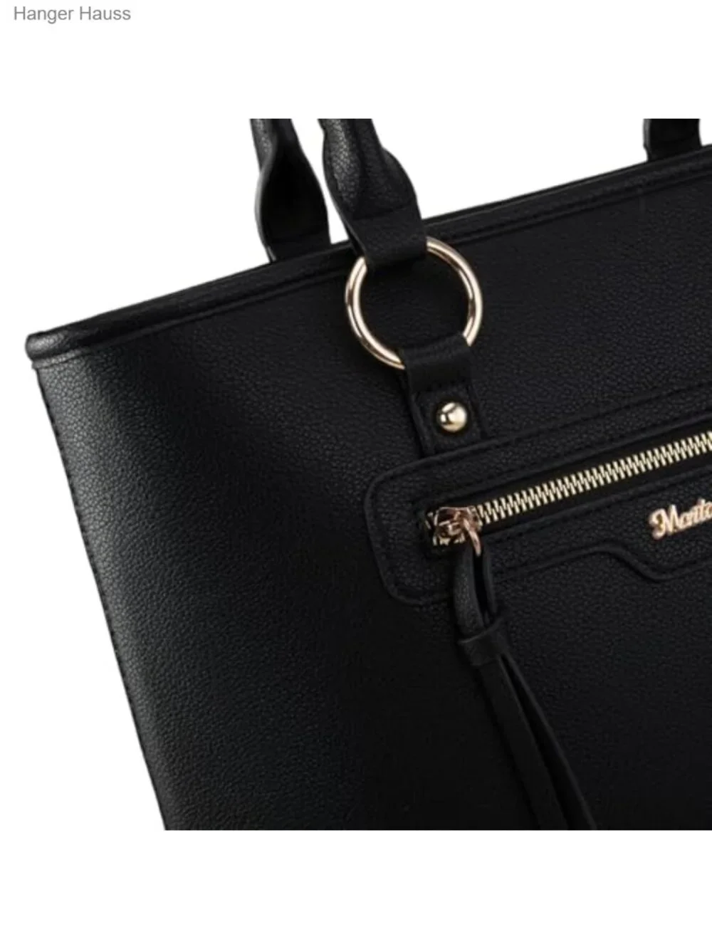 Vegan Leather Tote & Crossbody Bag Set with Guitar Strap